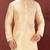 Fawn dupion art silk  kurta with  computerised embroidery machine work