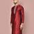 Mahroon dupion art silk kurta with  computerised embroidery machine work