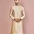 Dark beige dupion art silk kurta with  computerised embroidery machine work