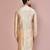Dark beige dupion art silk kurta with  computerised embroidery machine work