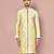 Fawn dupion art silk kurta with  computerised embroidery machine work