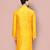 Yellow dupion art silk kurta with  computerised embroidery machine work