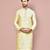 Fawn dupion art silk kurta with  computerised embroidery machine work