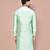 green fancy fabric  kurta with pattern work&pipein work