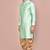 green fancy fabric  kurta with pattern work&pipein work