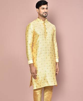 rust fancy fabric kurta with pattern work&pipein work 2