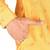 yellow fancy fabric  kurta with side open with pipein work