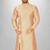 rust fancy fabric  kurta with side open with pipein work