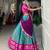 Sophisticated Sky Blue  Deep Purple Border Silk Lehenga Choli Set