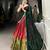 Classic Red Lehenga with Forest Green Dupatta and Traditional Motif Zari Work