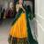 Elegant Mustard Yellow  Deep Green Traditional Silk Lehenga Choli Set