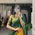 Elegant Mustard Yellow  Deep Green Traditional Silk Lehenga Choli Set