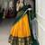 Elegant Mustard Yellow  Deep Green Traditional Silk Lehenga Choli Set