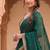 Elegant Copper Brown Lehenga with Rich Emerald Green Contrast Dupatta