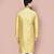 Pista dupion art silk kurta with  open sherwani style and full inside cotton linen