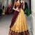 Classic Cream  Maroon Contrast Border Silk Ethnic Lehenga Choli