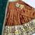 Elegant Copper Brown Lehenga with Rich Emerald Green Contrast Dupatta