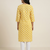 Yellow printed cotton kurti