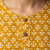 Mustrad yellow printed cotton kurti