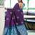 Purple art silk woven saree with zari work