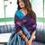 Purple art silk woven saree with zari work