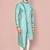 green zari jmr  kurta with  metal buttons