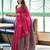 Magenta art silk woven saree with zari work