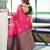 Magenta art silk woven saree with zari work