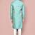 green zari jmr  kurta with  metal buttons