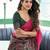 Magenta art silk woven saree with zari work