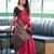 Magenta art silk woven saree with zari work