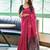Magenta art silk woven saree with zari work