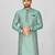 green zari jmr  kurta with  metal buttons