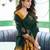 Green art silk woven saree with zari work