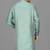 green zari jmr  kurta with  metal buttons