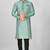 green zari jmr  kurta with  metal buttons