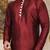 red dupion art silk  kurta with pattern work and 8 button