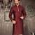 cream dupion art silk  kurta with pattern work and 8 button