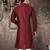 cream dupion art silk  kurta with pattern work and 8 button