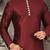 cream dupion art silk  kurta with pattern work and 8 button