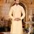 fawn dupion art silk  kurta with pattern work and 8 button