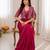 Magenta silk blend embroidered saree with sequins work