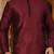 mahroon dupion art silk  kurta with pattern work and 8 button