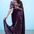 Purple silk blend embroidered saree with sequins work