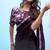 Purple silk blend embroidered saree with sequins work