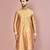 beige cotton silk  kurta with  cuff and fancy buttons