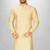 fawn cotton silk  kurta with  cuff and fancy buttons