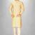 fawn cotton silk  kurta with  cuff and fancy buttons