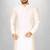 cream cotton silk  kurta with  cuff and fancy buttons
