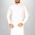 white cotton silk  kurta with  cuff and fancy buttons